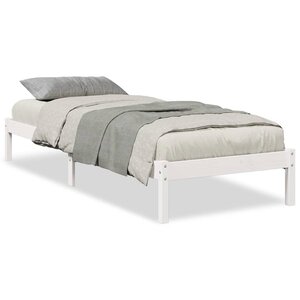 vidaXL Cadre de lit extra long sans matelas 90x220 cm bois massif pin