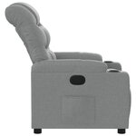 vidaXL Fauteuil inclinable Gris clair Tissu