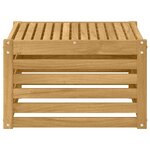 vidaXL Table de jardin Bois d'Acacia Massif Blanc 59 x 59 x 37 cm