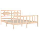 vidaXL Cadre de lit avec tête de lit king size bois massif