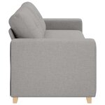 vidaXL Sofa 3 places avec coussin Gris nuage tissu