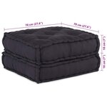 vidaXL Coussin 2 Pièces Anthracite 70 x 70 x 36 cm Polyester