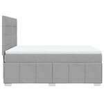 vidaXL Sommier à lattes de lit avec matelas Gris clair 160x200cm Tissu