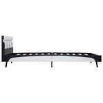 vidaXL Cadre de lit avec LED Blanc Similicuir 160 x 200 cm