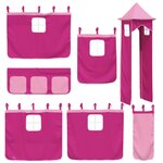 vidaXL Lit mezzanine enfants avec tour sans matelas rose 80x200 cm