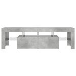 vidaXL Meuble TV avec lumières LED Gris béton 140x36 5x40 cm