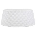 vidaXL Jupe de sapin de Noël blanc Ø56x23 cm plastique