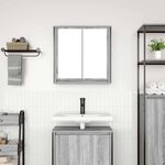 vidaXL Armoire murale de salle de bain miroir sonoma gris 60x21x60 cm
