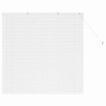 vidaXL Store de Fenêtre avec des rideaux Autre Blanc 135 x 130 cm Aluminium