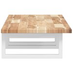 vidaXL Étagère de vasque murale acier et bois massif d'acacia