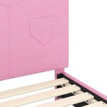vidaXL Cadre de lit pour enfants avec tête de lit Rose 90 x 190 cm