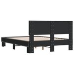 vidaXL Cadre de lit sans matelas noir 120x190 cm