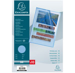 SACHET 10 POCH.COINS PP Grainé BLEU x 10 EXACOMPTA