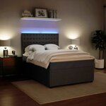 vidaXL Sommier à lattes de lit et matelas Gris foncé 140x190cm Velours