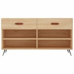 vidaXL Banc à chaussures chêne sonoma 102x35x55 cm bois d'ingénierie