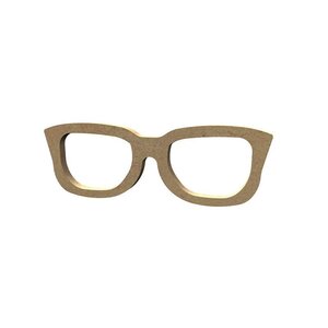 Lunettes en bois MDF à décorer - 13 x 5 cm