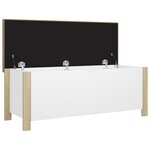 vidaXL Boîte de rangement et coussin blanc et chêne sonoma 105x40x45cm