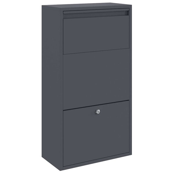 vidaXL Boîte de dépôt de colis Anthracite 44 x 22 x 82 cm Acier