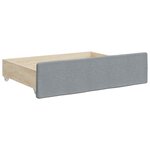 vidaXL Tiroirs de lit 2 Pièces gris clair bois d'ingénierie et tissu