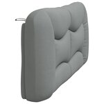 vidaXL Coussin de tête de lit Hvar gris clair 183 cm tissu