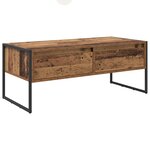 vidaXL Table basse Bois Ancien 100 x 46 x 40 cm Bois d'ingénierie