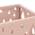 vidaXL Porte-parapluie Rose Métal Moyen Détails Décoratifs