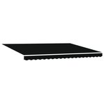 vidaXL Tissu de Remplacement d'Auvent pour Cadre de 4.5x3.5 m Noir
