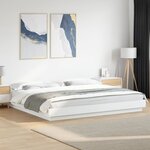 vidaXL Cadre de lit sans matelas blanc 180x200 cm
