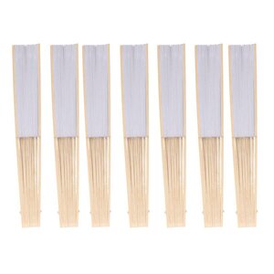 7 éventails en papier à customiser 21 cm