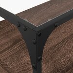 vidaXL Meuble TV avec dessus en verre chêne marron bois d'ingénierie