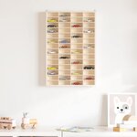 vidaXL Vitrine de collection en bois avec 56 compartiments 40 x 4 5 x 60 cm