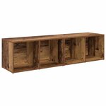 vidaXL Ensemble meuble TV 2 Pièces Bois Ancien 37 x 35 x 72 cm