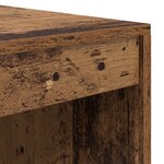 Bureau vidaXL avec rangement en vieux bois en bois reconstitué