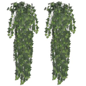 vidaXL Plantes artificielles 2 Pièces Lierre Vert 90 cm