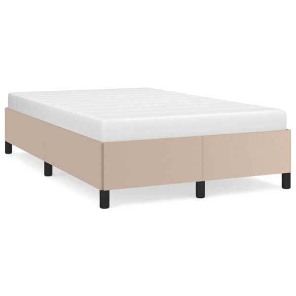 vidaXL Cadre de lit sans matelas cappuccino 120x200 cm similicuir