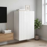 vidaXL Armoire Murale Blanc brillant 66 x 34 5 x 92 cm