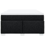 vidaXL Sommier à lattes de lit avec matelas Noir 140x190 cm Tissu