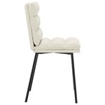 vidaXL Chaises à manger lot de 2 Crème Velours