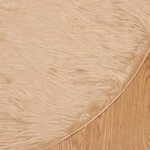 vidaXL Tapis en Peau de Mouton Synthétique Beige 80 x 80 cm Polyester