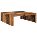 vidaXL Table basse vieux bois 100x100x35 cm bois d'ingénierie