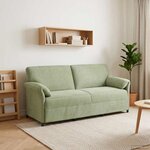 vidaXL Sofa 3 places Vert clair 198 x 83 x 95 cm Velours