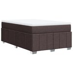 vidaXL Sommier à lattes de lit et matelas marron foncé 120x190cm tissu