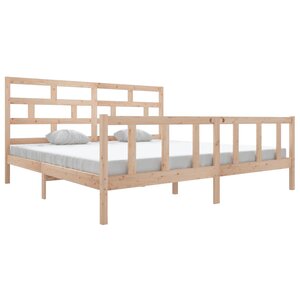 vidaXL Cadre de lit sans matelas bois massif 200x200 cm
