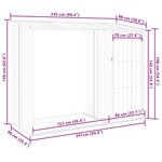 vidaXL Abri à bois de jardin Gris 245x98x159 cm Acier galvanisé