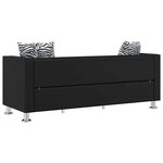 vidaXL Jeu de canapé à 2 places et à 3 places Cuir synthétique Noir