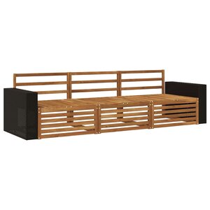 vidaXL Ensemble de canapés d'extérieur 3 pc Naturel