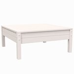 vidaXL Salon de jardin 3 Pièces avec coussins Blanc Bois de pin massif