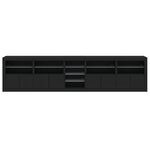 vidaXL Buffet avec lumières LED noir 283x37x67 cm
