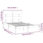 vidaXL Cadre de lit bois massif 120x190 cm petit double