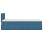 vidaXL Cadre de lit ottoman avec matelas bleu foncé 80x200 cm velours